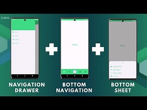 Navigation Drawer + Bottom Navigation + Bottom Sheet in Jetpack Compose | Android Studio