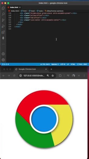 I Recreated the Chrome Logo with Pure CSS (No SVG) #coding #uidesignlearning #webdesign