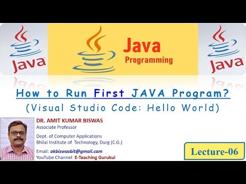 java hello world program in vscode | java vscode tutorial | hello world | java tutorial | 2024