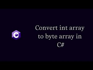 How to Convert int array to byte array in C#