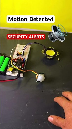 Warning! Motion Detected! Motion Sensor & DFPlayer Mini #shorts