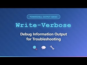 Write-Verbose in PowerShell: Add Debug Messages for Easy Troubleshooting | PowerShell Tutorial