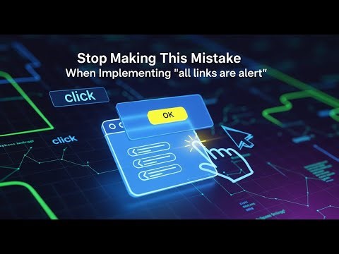 JavaScript for Beginners Make all links are alert in 5 Minutes