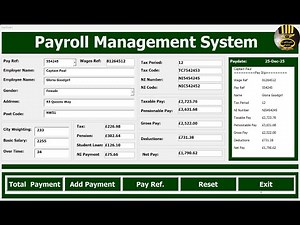 How to Create a Payroll Management System with VBA in Excel - Part 3 of 3