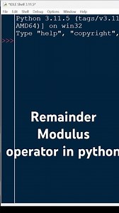 What is the purpose of % operator in Python? How does modulus operator work? #python #coding