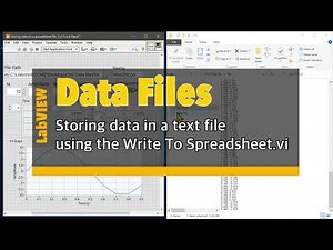 LabVIEW (Data files) #EP3 Storing data in a text file using the Write To Spreadsheet.vi