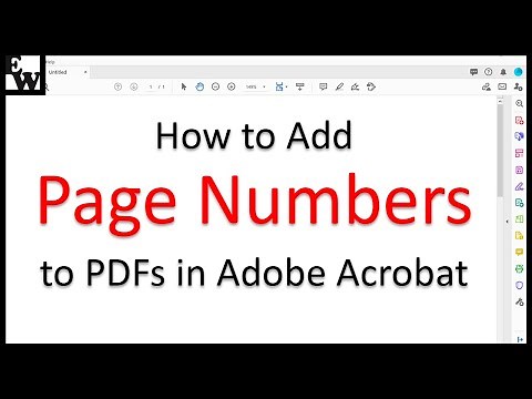 How to Add Page Numbers to PDFs in Adobe Acrobat (Legacy Interface)
