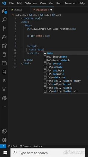 JavaScript Get Date Methods | Javascript | Date | js