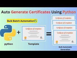 GENERATE Certificates using PYTHON! - Certificate Batch Automation Using Python!