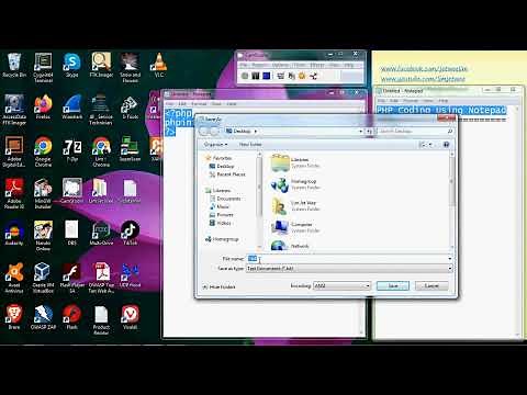 Create PHP File Using Notepad