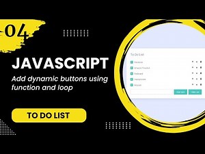 JavaScript #4 - Add dynamic buttons using function and loop