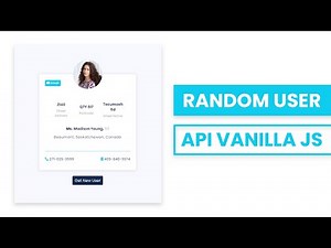 Generate Random User Using Fetch API | Simple JS Project for Beginners