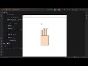 Draw a Hand Using Python Turtle ✋ | Beginner Creative Coding