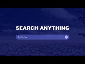 How To Make A Search Bar Using HTML And CSS