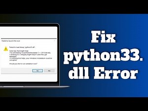 How to Fix python33.dll Error