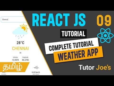 Weather App with React | Step-by-Step Tutorial for Beginners in Tamil | Day - 09