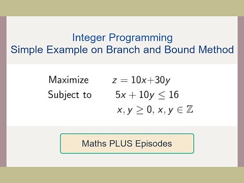 Integer Programming Branch and Bound Method Simple Example [EP3]