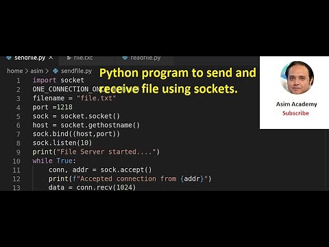 Python program to send and receive file using sockets