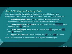 How to Dynamically Create Divs from JSON Objects in HTML with JavaScript