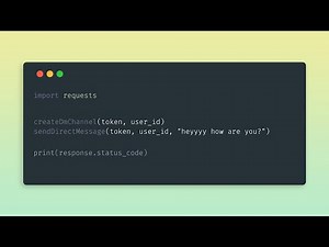 DM Someone on Discord with Python Requests (Discord Token)