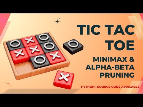 Tic Tac Toe AI in Python | Minimax vs Alpha-Beta Pruning | Tkinter GUI Project | With Source Code