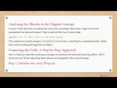 How to Recursively Count to Less Than n in Java