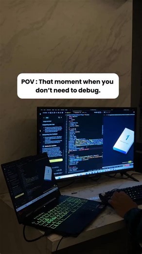 asmin_creates on Instagram: "POV: that moment when you don’t need to debug. #html #javascript #css #frontenddeveloper #coding"