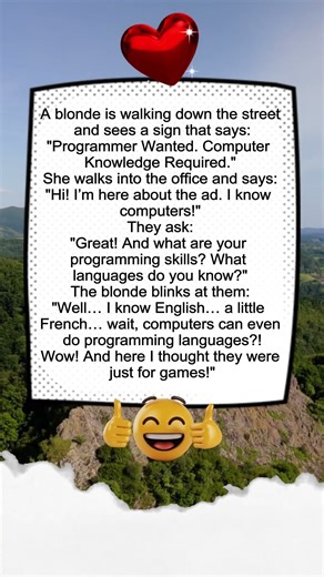 😂 Blonde Applies for a Programmer Job! #funny #quotes #jokes #humor