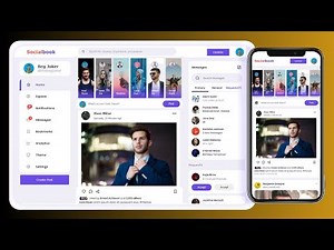 Build A Responsive Social Media Website Like Facebook /Instagram Using HTML CSS & JS Website Design