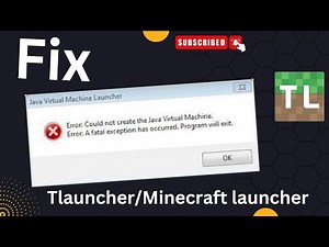 Fix Minecraft | Tlauncher Java virtual Machine Error | Easy way in 1min