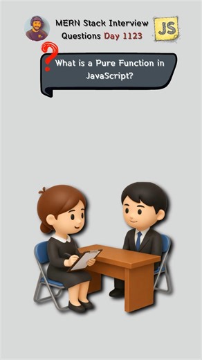 Pure Function in JavaScript | JS Interview Question 2026 #shorts #jsinterview