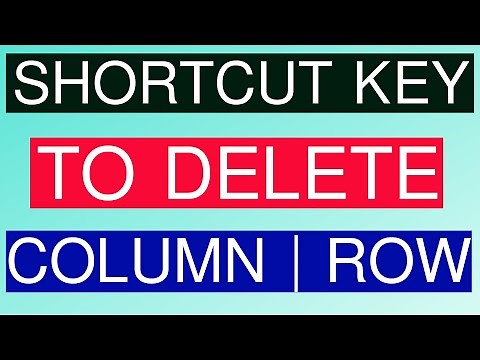 Shortcut Key to Delete Table Column & Row in Microsoft Word