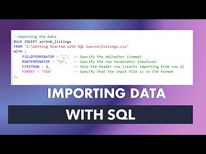 Importing Data with SQL