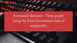 Animated 'distance - Time graph' using the FuncAnimation class of matplotlib.