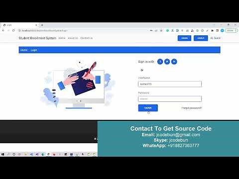 Student Enrollment System project in java using JSP and Servlet with source code and project report