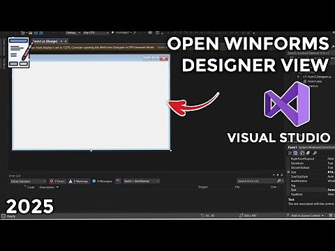 How to Open the Designer View of Your WinForms Application in Visual Studio - Step-by-Step Guide