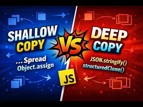 Shallow Copy vs Deep Copy in JavaScript | Spread, Object.assign & StructuredClone Explained