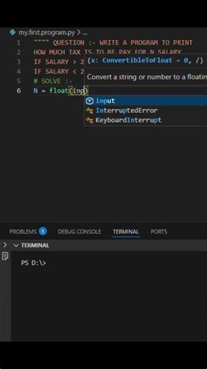 calculate tax use python code #python #hellocoders