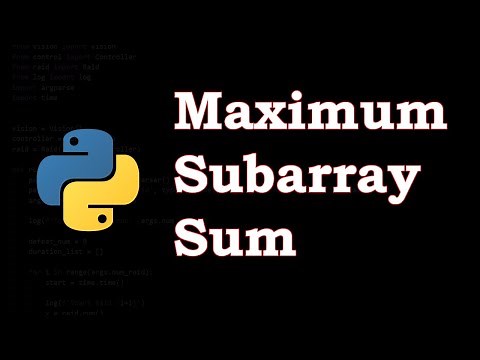 Maximum Subarray Sum | Python | Codewars