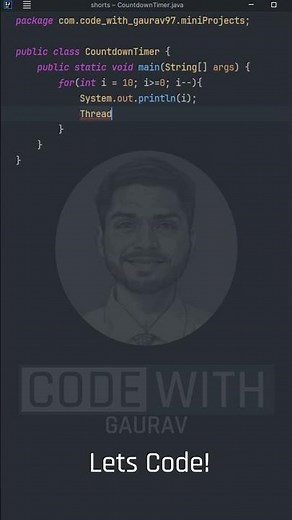 Java Countdown Timer in 15 Seconds | Mini Project