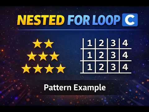 Nested For Loop in C | Step-by-Step Tutorial for Beginners (Pattern Programs)