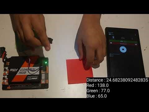 Color Distance Sensor Configuration and Coding