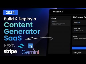 Build and Deploy a Social Media Content Generator SaaS with Next.js 14, Typescript, & Gemini AI