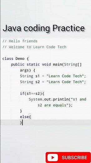 Java code | java coding example | java program