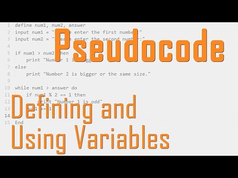 Working with Variables in Pseudocode