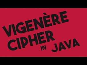 Vigenere Cipher Encryption and Decryption in Java