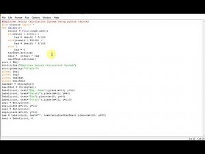 Employee Salary Calculation System Using python tkinter
