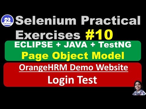 Selenium WebDriver | Eclipse | Java | TestNG Practical Exercise#10 - Page Object Model OrangeHRMDemo