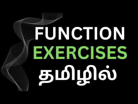 Python Function Tamil | Python Function Exercises in Tamil #11