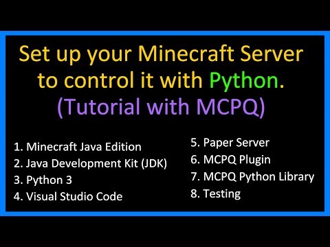 Set up your Minecraft server to control it with Python (MCPQ)